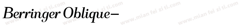 Berringer Oblique字体转换
